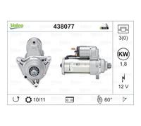 VALEO Avviatore 2 KW Adatto Per VW Transporter IV Bus 2.5 TDI 1.9 TD 438077