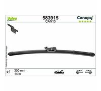 VALEO CANOPY, CAN15, Spazzola Tergicristallo Flat Blade Realizzata con Materiali