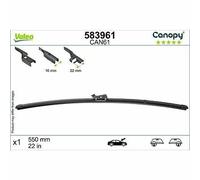 VALEO CANOPY, CAN61, Spazzola Tergicristallo Flat Blade Realizzata con Materiali