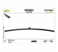 VALEO CANOPY, CAN63, Spazzola Tergicristallo Flat Blade Realizzata con Materiali