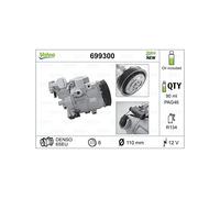 Valeo Compressore, Climatizzatore 699300 Compatibile con: Mercedes-Benz A-Class, VANEO