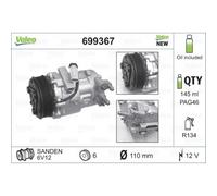 VALEO Compressore Climatizzatore Per Opel Corsa C F08 F68 Combo Tour A H00