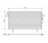 VALEO Condensatore Aria Condizionata Alluminio per Nissan Front II 3.3 V6 4WD