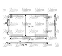Valeo Condensatore radiatore climatizzazione 817739 R 134a per Chrysler