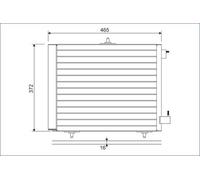 VALEO Condensatore climatizzatore 814095 368x419x16 mm R 134a alluminio