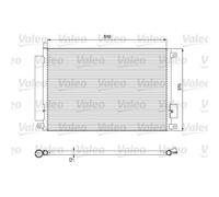 VALEO Condensatore Climatizzatore Alluminio per Fiat 500 1.2 0.9 Ford Ka Ypsilon