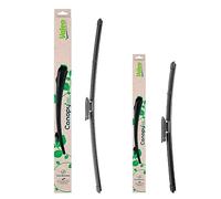 Valeo Coppia Di Spazzole Tergicristallo Flat Blade Fatte Di Materiali Naturali E Riciclati CAN62+CAN37, Anteriore, Lunghezze: 550mm+450mm, (Pack da 2)