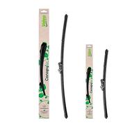 Valeo Coppia Di Spazzole Tergicristallo Flat Blade Fatte Di Materiali Naturali E Riciclati CAN75+CAN20, Anteriore, Lunghezze: 600mm+380mm, (Pack da 2)
