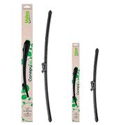 Valeo Coppia Di Spazzole Tergicristallo Flat Blade Fatte Di Materiali Naturali E Riciclati CAN86+CAN15, Anteriore, Lunghezze: 650mm+350mm, (Pack da 2)