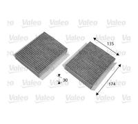 VALEO Filtro Abitacolo Carboni Attivi per Alfa Romeo 147 937 156 Sportwagon Sin