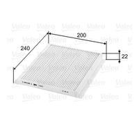 Filtro aria abitacolo Valeo ESSENTIAL 715816 Filtro particelle (polline) Protezione contro il polline, la polvere e i batteri