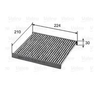 VALEO Filtro Abitacolo Filtro Carboni Attivi per Nissan Micra IV K13 Note E12