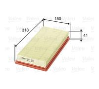 Valeo Filtro Aria per Abarth Alfa Romeo Fiat Lancia Proton