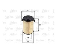 Valeo Filtro Aria per Audi Seat Skoda VW