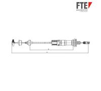 Valeo FTE Cavo Comando Frizione per Veicoli Peugeot 206 / 206 CC / 206 SW