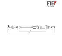 Valeo FTE Cavo Comando Frizione per Veicoli Peugeot 306 2150E9 2150H1