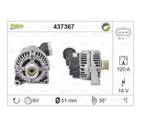 VALEO Generatore Alternatore 120A 14V per BMW 3er Touring E36 Compatto