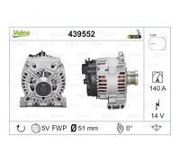 VALEO Generatore Alternatore 140A 14V Per Mercedes-Benz Classe B Classe A