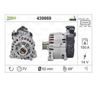 VALEO Generatore Alternatore 150A 14V Con Puleggia Per Nissan X-Trail