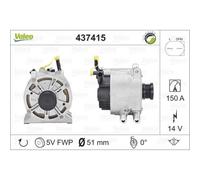 VALEO Generatore Alternatore 150A 14V per Mercedes-Benz, Vaneo