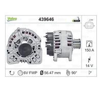 VALEO Generatore Alternatore 150A 14V Per Renault Clio III Kasten Dacia Logan