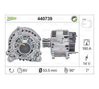 VALEO Generatore Alternatore 180A 14V Per Seat Leon Passat Variant Golf VII