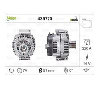 VALEO Generatore Alternatore 220A 14V Per Mercedes-Benz E-Class Cabriolet