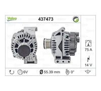 VALEO Generatore Alternatore 75A 14V per Lancia Ypsilon Panda Van Grande Punto