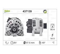VALEO Generatore Alternatore 90A 14V Per Citroën Evasion Berlingo Kasten Jumpy