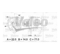 VALEO Generatore Alternatore 90A 14V Per Ford Mondeo I GBP Turnier BNP