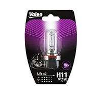 Valeo H11 lampada singola auto 12V 55W life x2 attacco PGJ 19-2