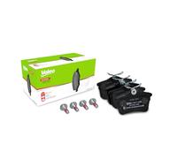 VALEO Imbottiture per freni Expert 302116A, Set di 4 imbottiture, Asse posteriore, Completamente dotato di accessori montati - Certificate ECE-R90