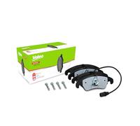 VALEO Imbottiture per freni Expert 302496A, Set di 4 imbottiture, Asse anteriore, Completamente dotato di accessori montati - Certificate ECE-R90