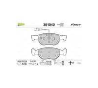 VALEO - Imbottiture per freni First - 301040 - Set di 4 imbottiture - Asse Anteriore - Completamente dotato di accessori montati.