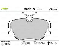 VALEO 301315 Kit pastiglie freni