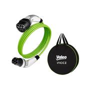VALEO Ineez 652108 - Cavo di Ricarica per Veicoli elettrici o ibridi Plug-in con Borsa per Il Trasporto, Tipo 2 su Tipo 2-3,7 kW, 10 Metri