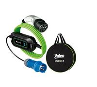 Valeo Ineez 652120 EV - Caricatore Mobile per Veicoli elettrici o ibridi Ricaricabili, con Borsa per Il Trasporto, Presa da Campeggio (CEE Blue) a Tipo 2-3,7 kW, 7,5 Metri