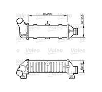 Ladeluftkühler VALEO Liarfekühlato in Alluminio 83-295 mm per SEAT CORDOBA
