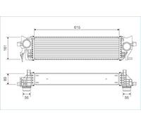 VALEO Intercooler 822930 XC90 II (256) XC60 II (246) V60 II (225, 227) 5,63kg
