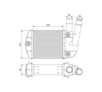 VALEO Intercooler Llk Radiatore Alluminio per Fiat Panda 1.3 D Multijet 4x4