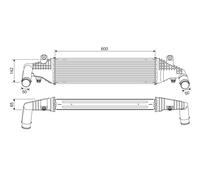 VALEO Intercooler LLK Radiatore In Alluminio Per Mazda 3 1.6 Di Turbo