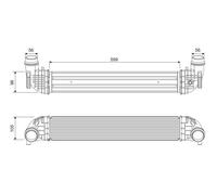 VALEO Intercooler LLK Radiatore In Alluminio Per Opel Astra K 1.6 BiTurbo