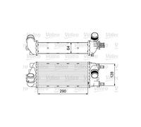 Valeo Intercooler, Raffreddamento Motore 818585 | Compatibile con: FIAT 500, 500 C, PANDA, PANDA VAN
