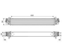 Valeo Intercooler, Raffreddamento Motore 822914 | Compatibile con: ALFA ROMEO GIULIETTA