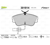 VALEO Kit pastiglie freni Anteriore 301814