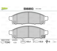 VALEO Kit pastiglie freni Anteriore per FIAT Fullback Pickup (502, 503) 598893
