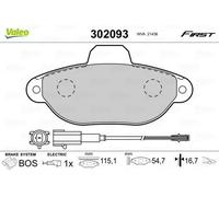 VALEO Kit pastiglie freni Anteriore per FORD KA (RU8) per FIAT 500 (312) 302093