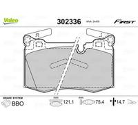 VALEO Kit pastiglie freni Anteriore per MINI Hatchback (R56) 302336
