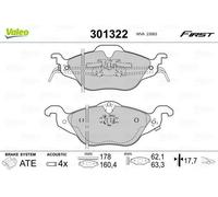 VALEO Kit pastiglie freni Anteriore per OPEL Astra G CC (T98) 301322