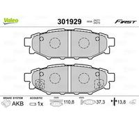 VALEO Kit pastiglie freni Posteriore per TOYOTA GT 86 Coupé (ZN6) 301929